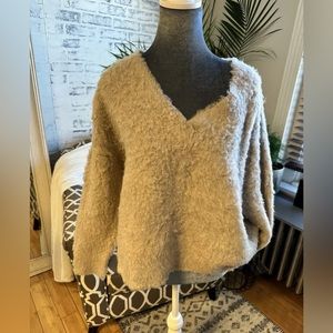 Maeve by Anthropologie Brown Wool knit sweater Women Size S New